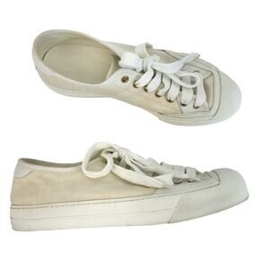 Gucci Sneakers Low Top Lace-Up Light Cream Canvas | Size Men's 9